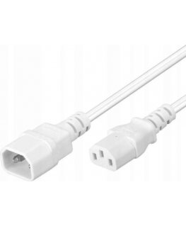 PREMIUMCORD Tinklo ilgintuvas 230V, C13-C14, baltas 1m