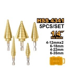 Porakone Ingco AKD1075 HSS metalli, 7-osainen setti