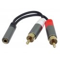 PremiumCord cable HQ socket, 3.5 mm female – 2x CINCH male 15 cm PremiumCord cable HQ socket, 3.5 mm female – 2x CINCH male 15 cm
