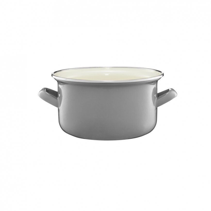 Emaillitud pott 14 cm 1,25 l hall EMALIA OLKUSZ – 2