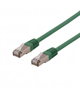Deltaco S/FTP Cat6 laitekaapeli, Delta-sert., LSZH, 2m, vihreä