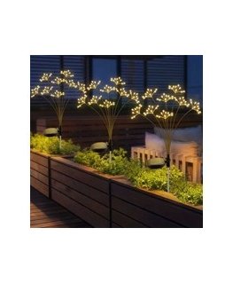 Saska Garden SAULĖS LEMPAS KAPULPELĖS MEDŽIO FEJERVERKAI 72CM 60 LED