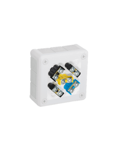 Pinnalle asennettava rasia liittimillä, 12 tuloa VIPLAST VP-41 Valkoinen IP55 98x98x42mm 041-51