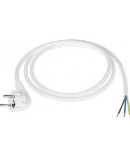 LP Oem Baro kabelis 3x1.5 mm balts 1.5 m ar ar stūrveida kontaktdakša