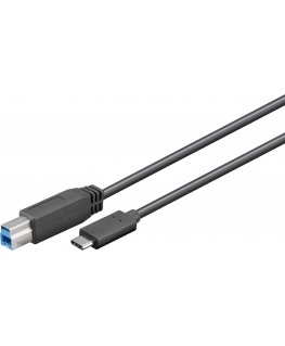 Goobay 67986 USB kabelis USB 3.2 Gen 1 (3.1 Gen 1) 1 m USB B USB C Melns
