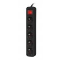 Lanberg PS1-05E-0150-BK удлинитель 1,5 m 5 розетка(и) Для помещений Черный Lanberg PS1-05E-0150-BK удлинитель 1,5 m 5 розетка(и) Для помещений Черный