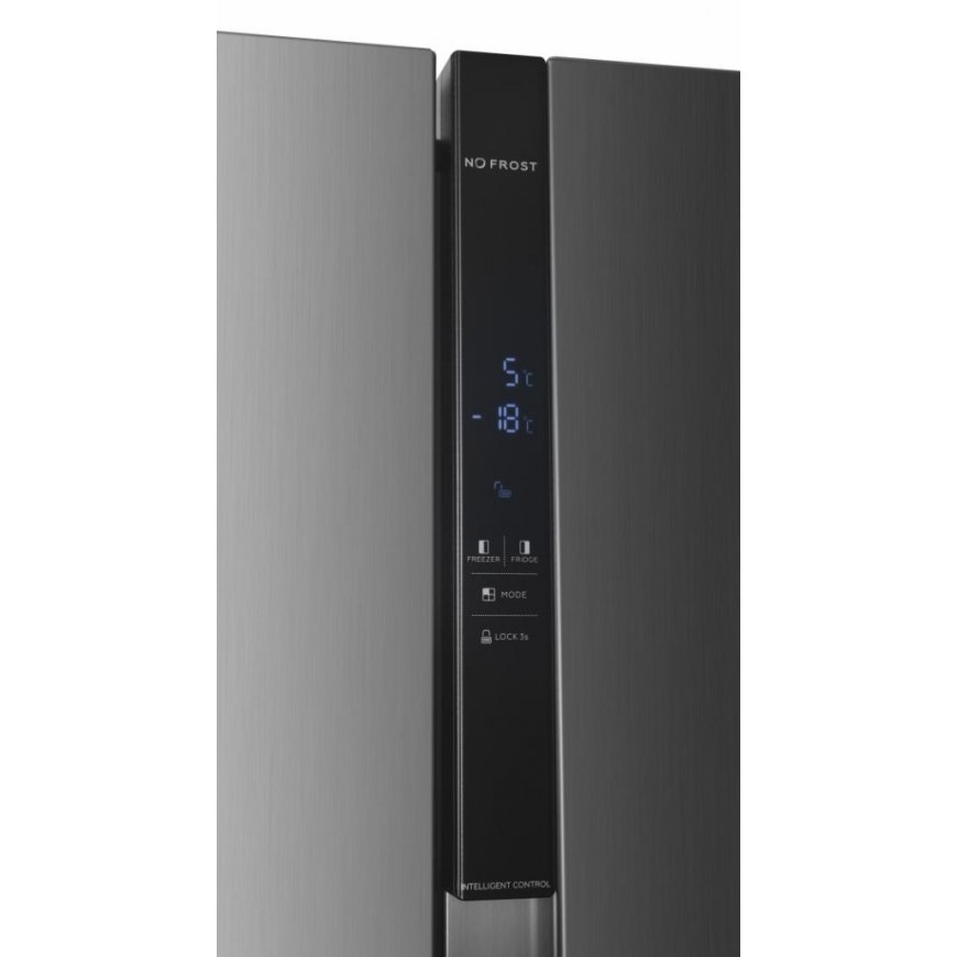Heinner HSBS-H439NFXWDE++ side-by-side refrigerator Freestanding 439 L Stainless steel – 3
