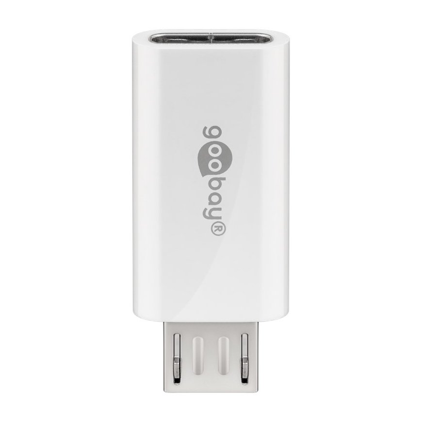 Goobay 55550 kabeļu spraudņu pāreja USB Micro B USB C Balts