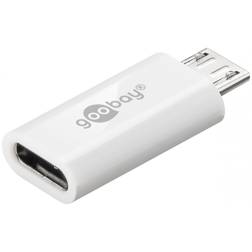 Goobay 55550 kabelių lizdinio / kištukinio jungčių tipo keitiklis USB Micro B USB C Balta – 2