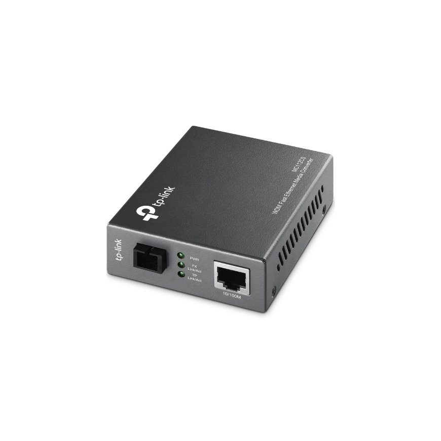 TP-Link MC112CS meediakonverter 100 Mbit/s Üksikrežiim Must