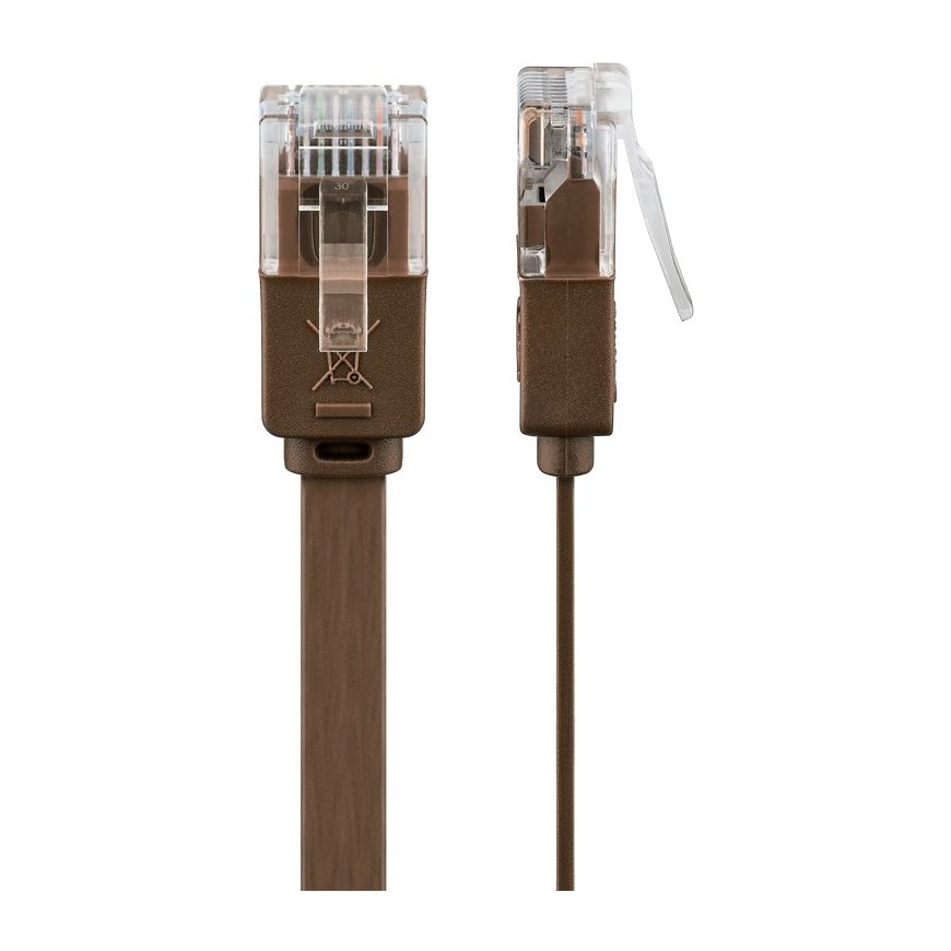 Goobay 95898 networking cable Brown 7 m Cat6 U/UTP (UTP) – 3