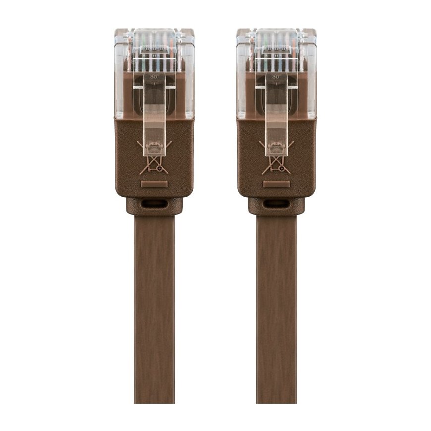 Goobay 95898 networking cable Brown 7 m Cat6 U/UTP (UTP) – 4