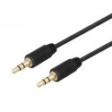 Deltaco 180010 garso kabelis 5 m 3.5mm Juoda
