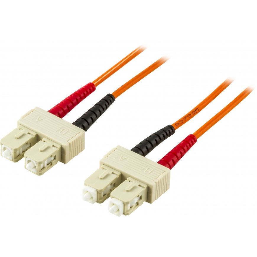 Deltaco Kuitukaapeli SC-SC duplex, multimode, 1m