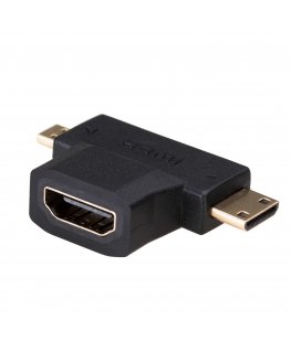 Akyga AK-AD-23 kabeļu spraudņu pāreja HDMI miniHDMI / microHDMI Melns