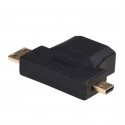 Akyga AK-AD-23 kabeļu spraudņu pāreja HDMI miniHDMI / microHDMI Melns Akyga AK-AD-23 kabeļu spraudņu pāreja HDMI miniHDMI / microHDMI Melns