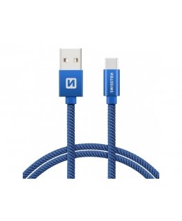 Swissten 71521308 USB-kaapeli USB 3.2 Gen 1 (3.1 Gen 1) 2 m USB A USB C Sininen