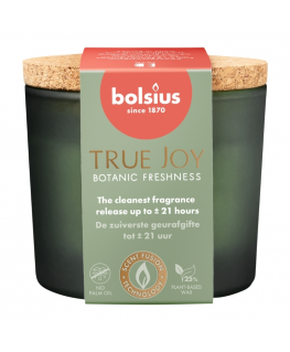 Svece arom. stikla gl. ar korķi True Joy Ø66x83mm botanic freshn