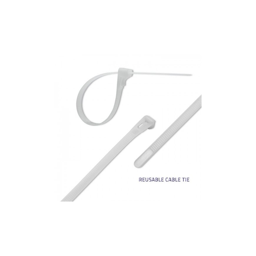 Qoltec 52230 nippuside Avattava johdinside Nailon Valkoinen 100 kpl – 4