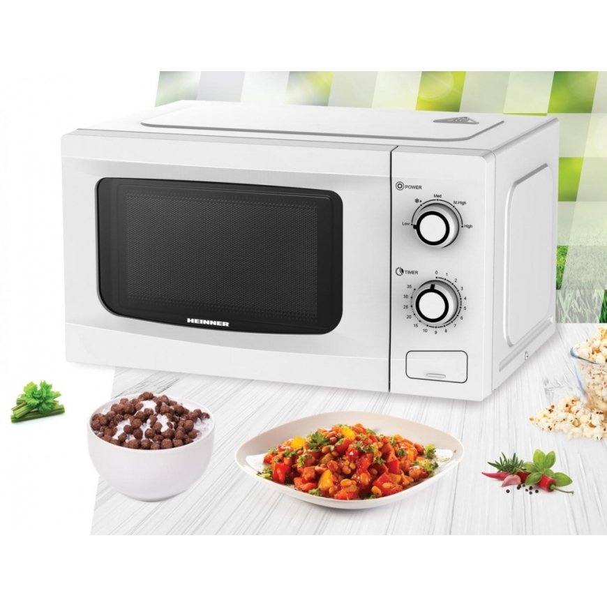 Heinner HMW-M2035WH mikrolaineahi Valge Eraldiseisev mikrolaineahi Tööpinna peal 20 l 700 W – 2