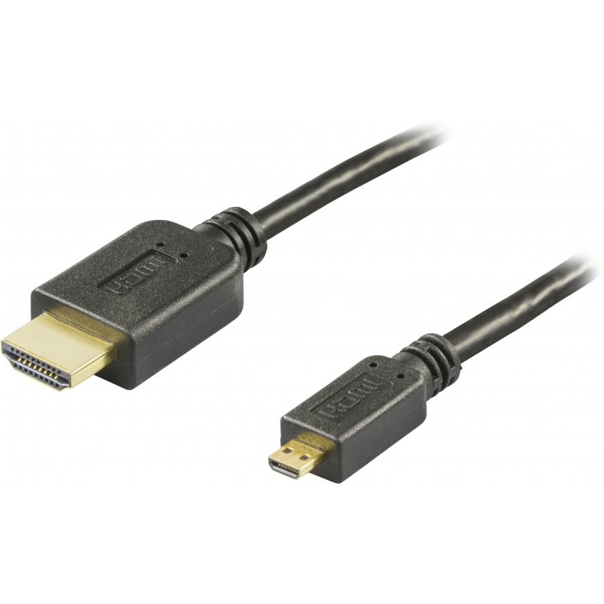 Deltaco HDMI-1053 HDMI-kaabel 5 m HDMI tüüp A (Standard) HDMI tüüp D (Micro) Must