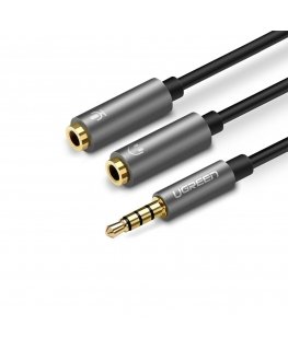 Ugreen 30619 audio cable 0.2 m 3.5mm 2 x 3.5mm Black, Grey