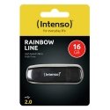 Intenso Rainbow Line USB zibatmiņa 16 GB USB Type-A 2.0 Melns Intenso Rainbow Line USB zibatmiņa 16 GB USB Type-A 2.0 Melns
