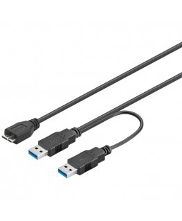 Goobay 95746 USB cable USB 3.2 Gen 1 (3.1 Gen 1) 0.3 m USB A Micro-USB B Black