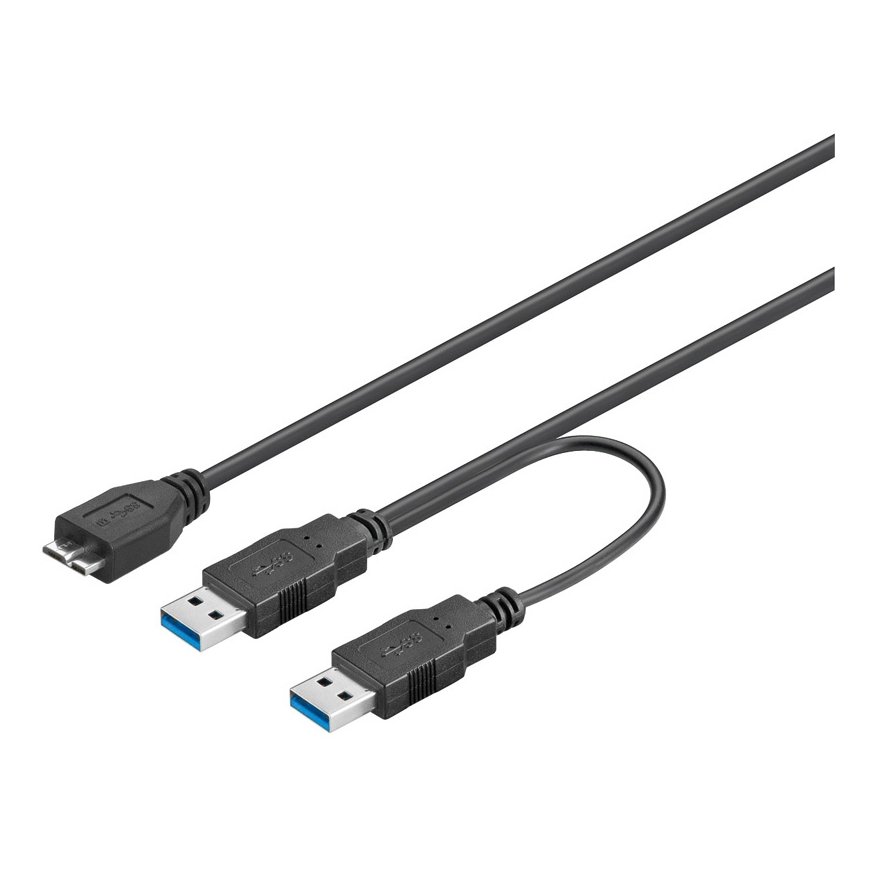 Goobay 95746 USB kabelis USB 3.2 Gen 1 (3.1 Gen 1) 0,3 m USB A Micro-USB B Juoda
