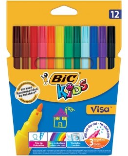 BIC Kids Visa flomasteris Smulki Multi spalvos 12 vnt