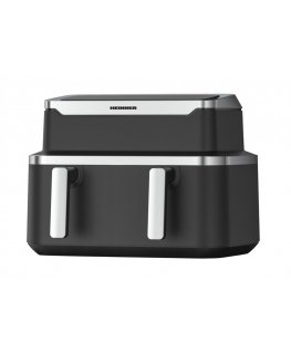 Heinner HAF-DDB9BK26 gruzdintuvė Dvigubas 9 L Autonominės 2600 W Karšto oro gruzdintuvė Juoda