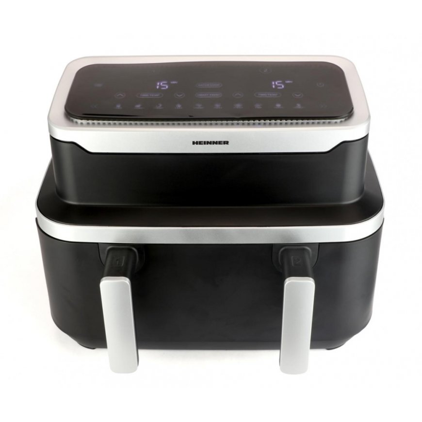 Heinner HAF-DDB9BK26 fritüür Kahekohaline 9 l Eraldiseisev 2600 W Kuumaõhu fritüür Must – 2