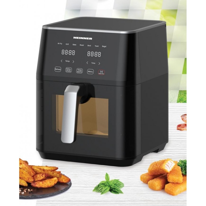Heinner HAF-M7BK1800 taukvāres katls Viens 7 L Atsevišķs 1800 W Karstā gaisa fritētājs Melns – 2