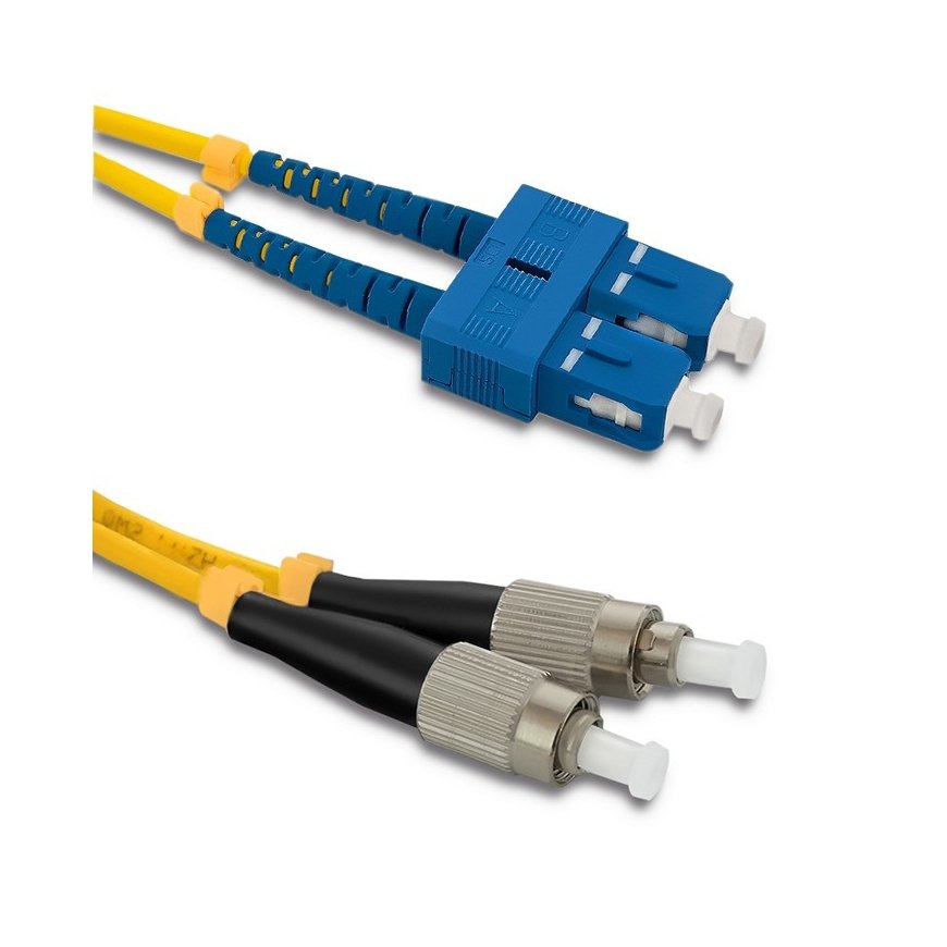 Qoltec 54044 InfiniBand un optiskās šķiedras kabelis 2 m SC FC Dzeltens