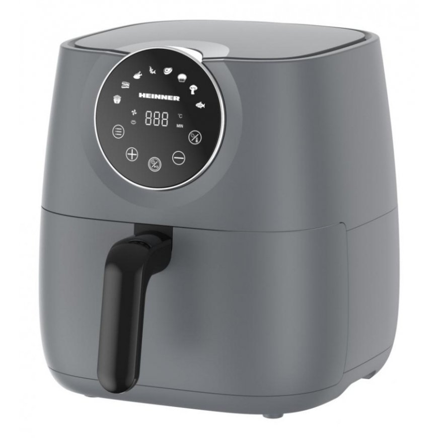 Heinner HAF-B6GREY1700 gruzdintuvė Vienas 5,7 L Autonominės 1700 W Karšto oro gruzdintuvė Pilka
