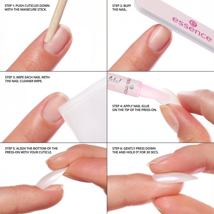 Essence what the fake! PRESS ON NAIL Ногти пальцев рук Белый Одноцветный 24 шт Коробочная версия – 3