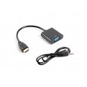 Lanberg AD-0017-BK videokaabliadapter 0,2 m VGA (D-Sub) HDMI tüüp A (Standard) Must Lanberg AD-0017-BK videokaabliadapter 0,2 m VGA (D-Sub) HDMI tüüp A (Standard) Must