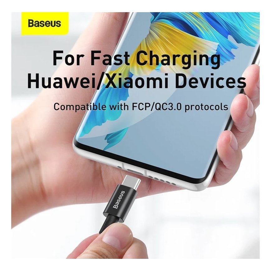 Baseus CATYS-C01 USB kabelis 2 m USB C Melns – 3