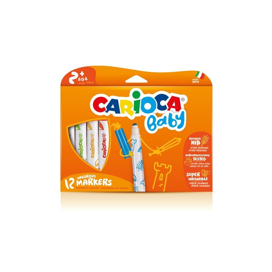Carioca Marker 2+ felt pen Extra Bold Multicolour 12 pc(s)