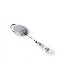 Durable BADGE REEL STYLE Nimikortti jojolla Harmaa 10 kpl