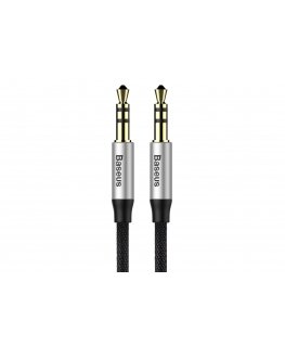 Baseus CAM30CS1 audio kabelis 1,5 m 3.5mm Melns, Sudrabs