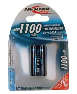 Ansmann 1x2 NiMH 1100 mAh Micro / AAA / HR03 Никель-металл-гидридный (NiMH)