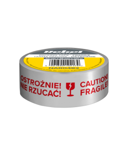 Packing tape CAUTION REBEL GLASS (50 mic x 48 mm x 132 m)