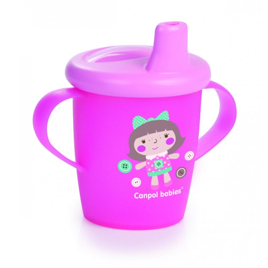 Ei imeytyvä muki CANPOL 250 ml 31/200 vaaleanpunainen