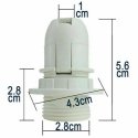Oem E14 ligzda ar regulējamu apkakli - balta - Plastmasas ligzda Oem E14 ligzda ar regulējamu apkakli - balta - Plastmasas ligzda