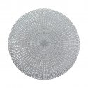 Zeller Present Cut out placemat Round Silver 1 pc(s) Zeller Present Cut out placemat Round Silver 1 pc(s)