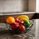 Fruit Basket Decor 26 cm Black AMBITION Fruit Basket Decor 26 cm Black AMBITION