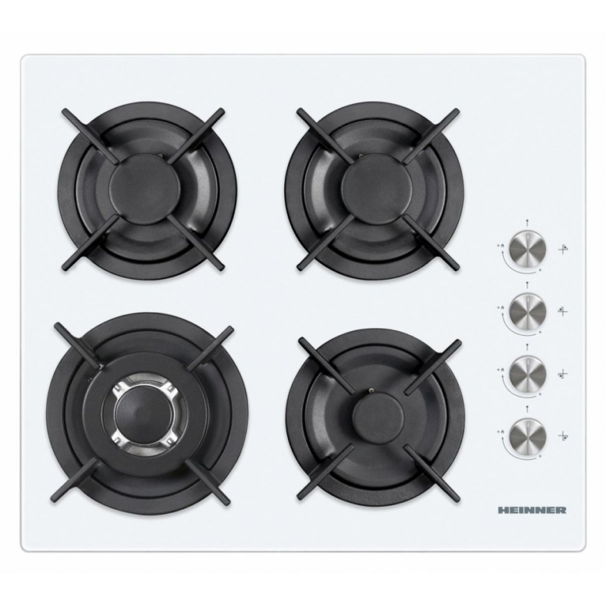 Heinner HBH-V4IWF-GWH hob White Built-in 52 cm Gas 4 zone(s)