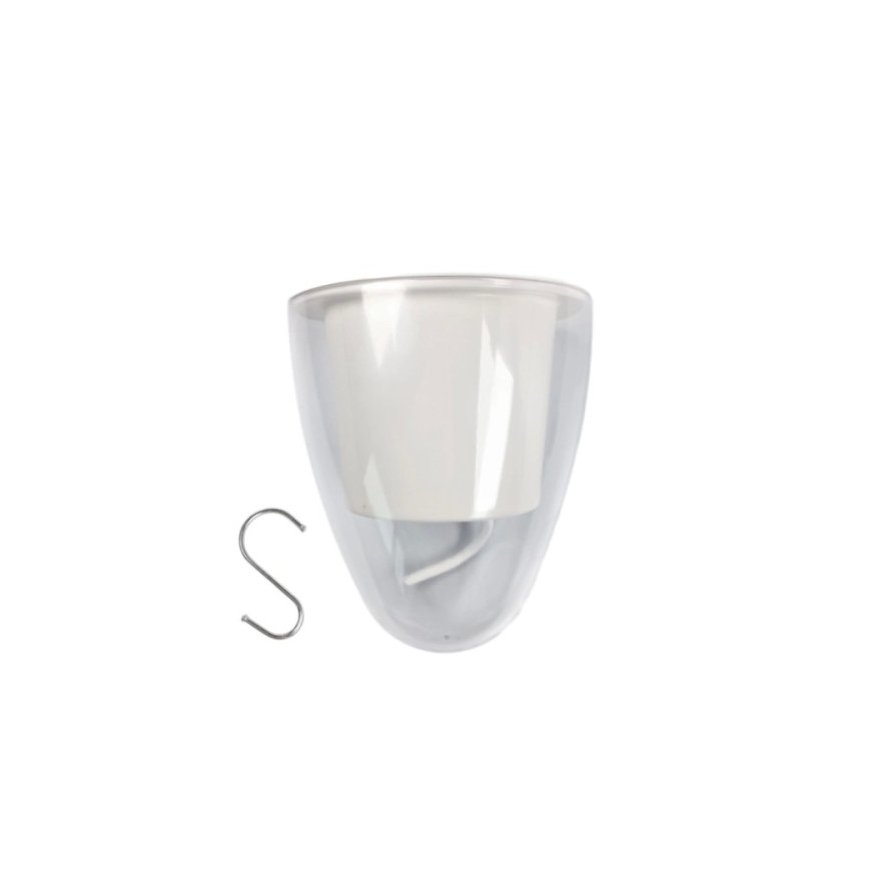 Oliz Self-Watering Flower Pot - 14.5 cm - White - with – 2