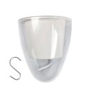 Oliz Savaime laistantis gēļu vazonis – 14.5 cm – balts – ar Oliz Savaime laistantis gēļu vazonis – 14.5 cm – balts – ar